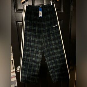 Adidas corduroy tartan pants M